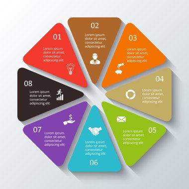 Infographic için vektör daire ögesi.