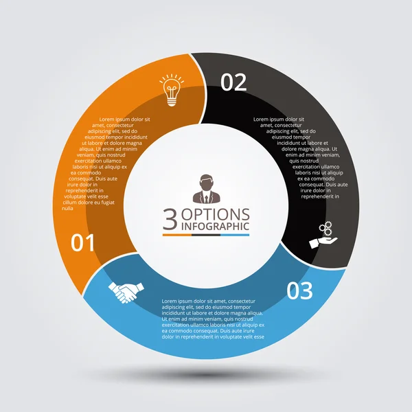 Modelo de design infográfico vetorial . —  Vetores de Stock