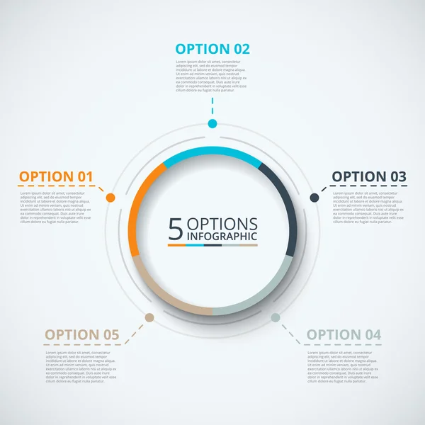 Modelo de design infográfico vetorial . — Vetor de Stock