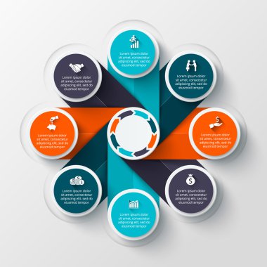 Vektör bilgi tasarım şablonu.