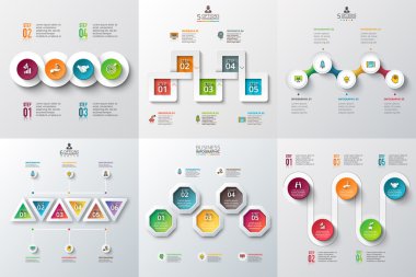 Soyut bilgi grafikleri sayı şablonu.