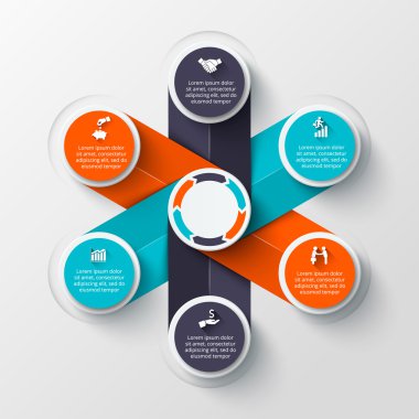 Vektör bilgi tasarım şablonu.