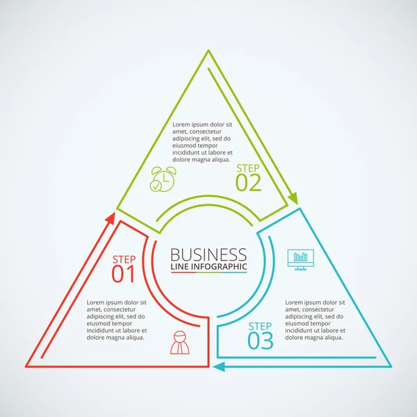 Infographic 위한 얇은 라인 플랫 요소. — 스톡 벡터