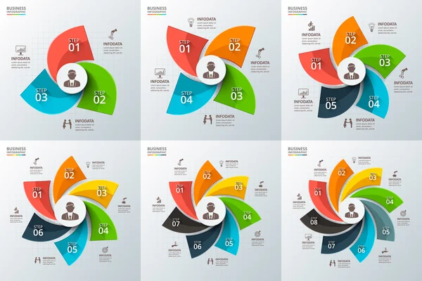 Infográfico de redemoinho vetorial . —  Vetores de Stock