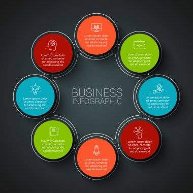 Vektör bilgi tasarım şablonu.