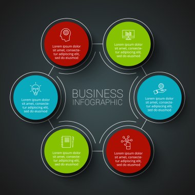 Vektör bilgi tasarım şablonu.