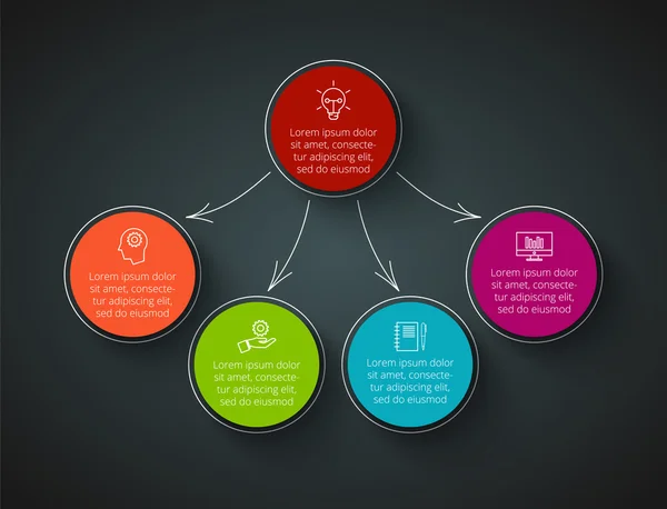 Abstracte infographics nummer opties template. — Stockvector