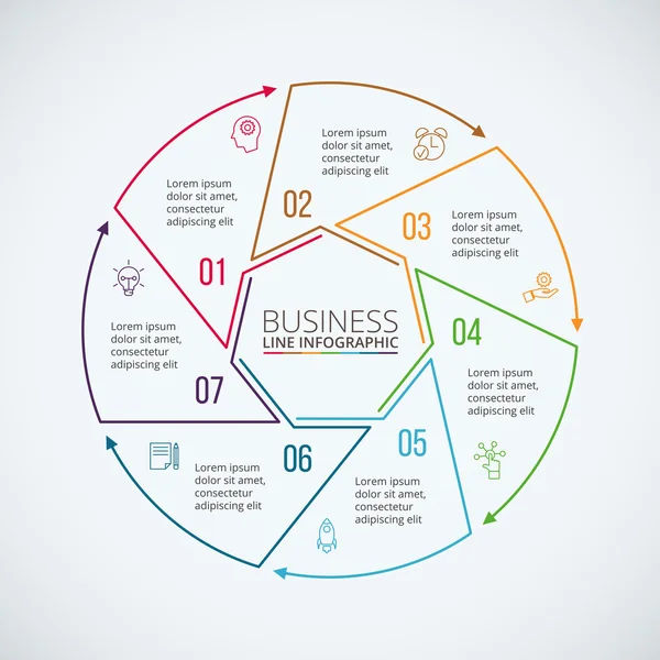 Cienka linia płaski element infographic. — Wektor stockowy