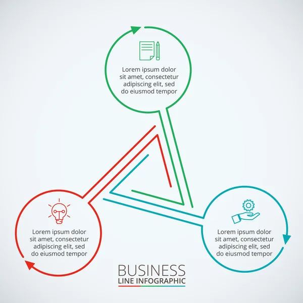 Dunne platte lijnstuk voor infographic. — Stockvector