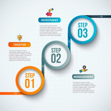 Soyut bilgi grafikleri sayı şablonu.