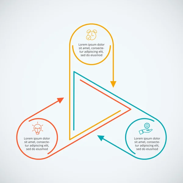 Dunne lijn platte elementen voor infographic. — Stockvector