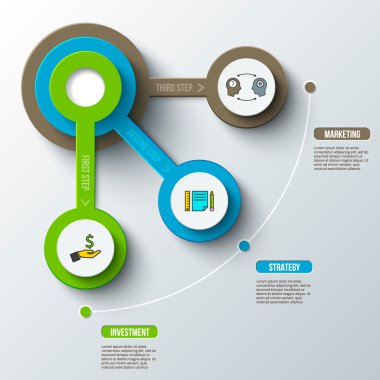 Soyut bilgi grafikleri sayı şablonu.