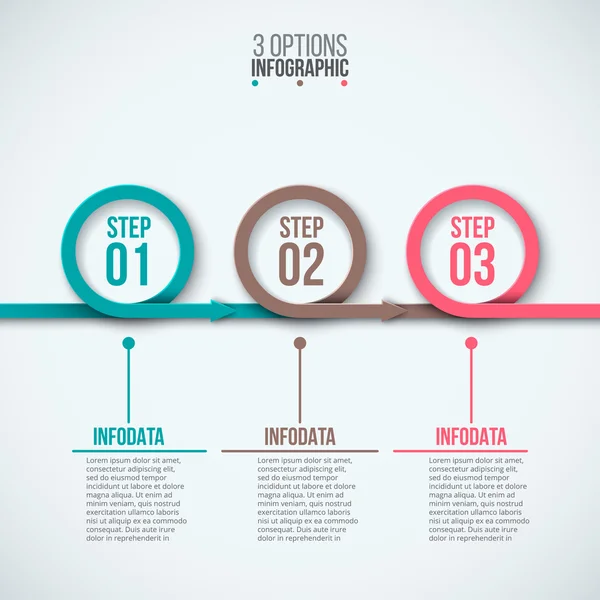 Modèle d'options de numéro d'infographie abstrait. — Image vectorielle