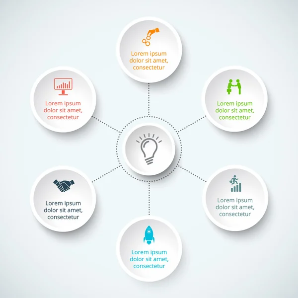 Cirkel vectorelement voor infographic. — Stockvector