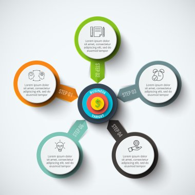 vektör daire Infographic.