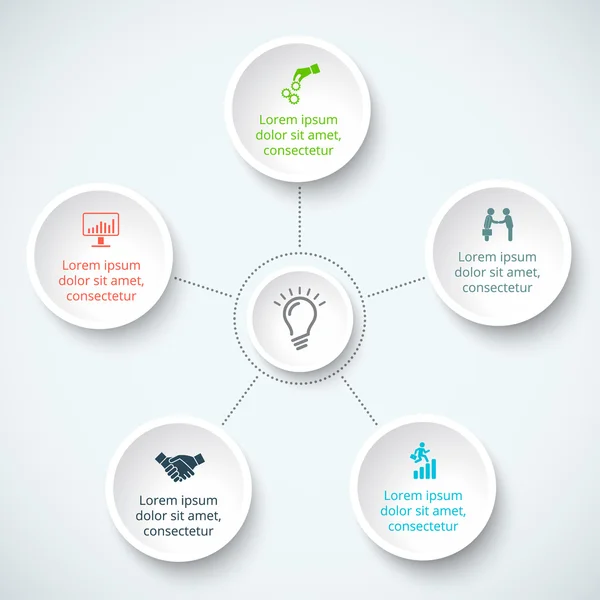 Modello di progettazione infografica vettoriale. — Vettoriale Stock