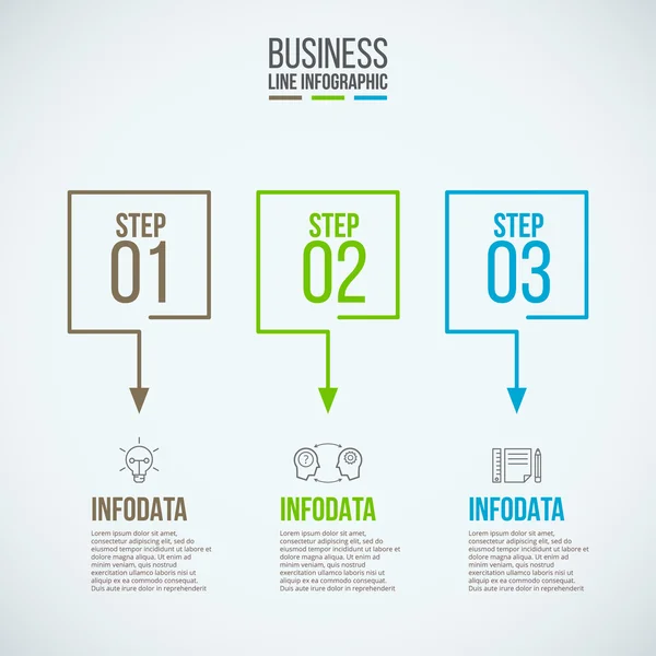 Dünne Linie flaches Element für Infografik. — Stockvektor