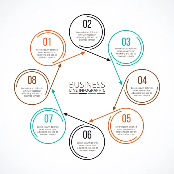 Thin line flat element for infographic. — Stock Vector