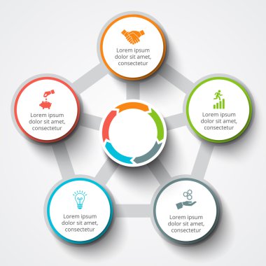 Vektör bilgi tasarım şablonu.