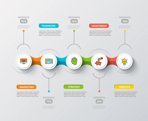 Abstrakte Infografik Anzahl Optionen Vorlage. — Stockvektor