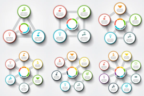 Infográfico do ciclo vetorial . —  Vetores de Stock