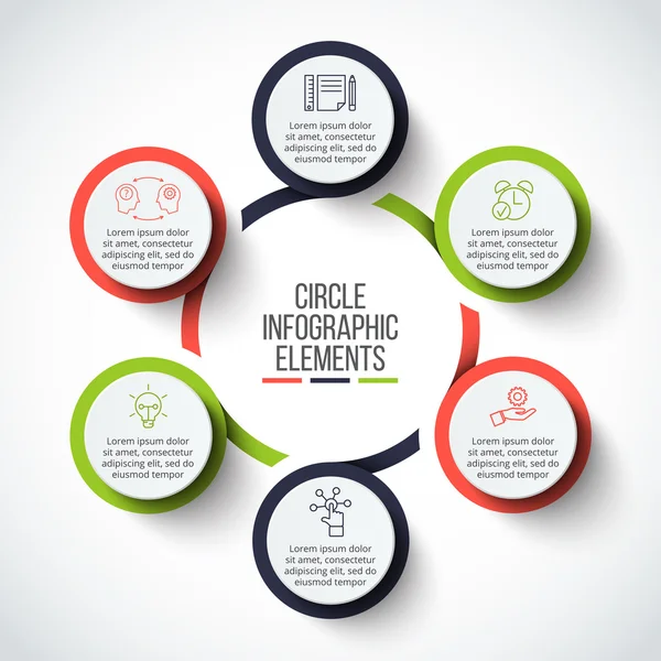 Modello di progettazione infografica vettoriale. — Vettoriale Stock