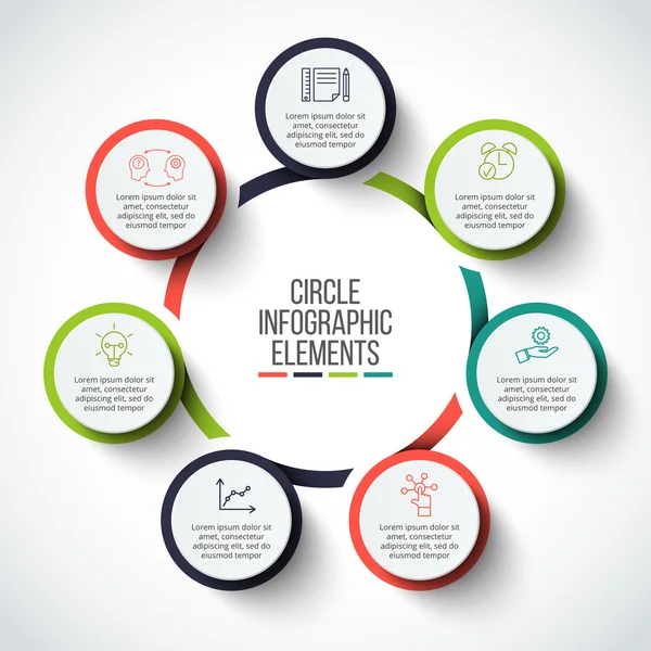 Modello di progettazione infografica vettoriale. — Vettoriale Stock