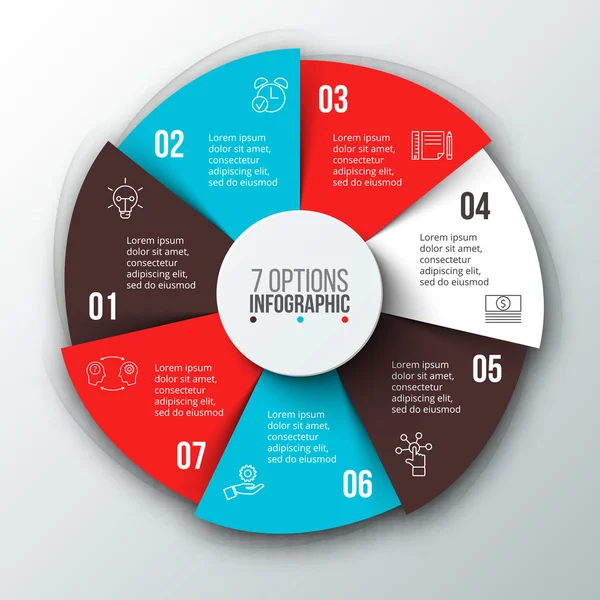 Infographie en cercle vectoriel . — Image vectorielle