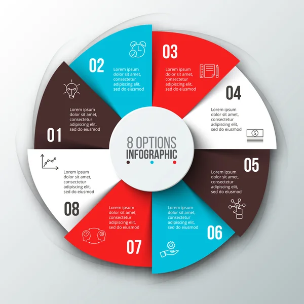 Infographie en cercle vectoriel . — Image vectorielle