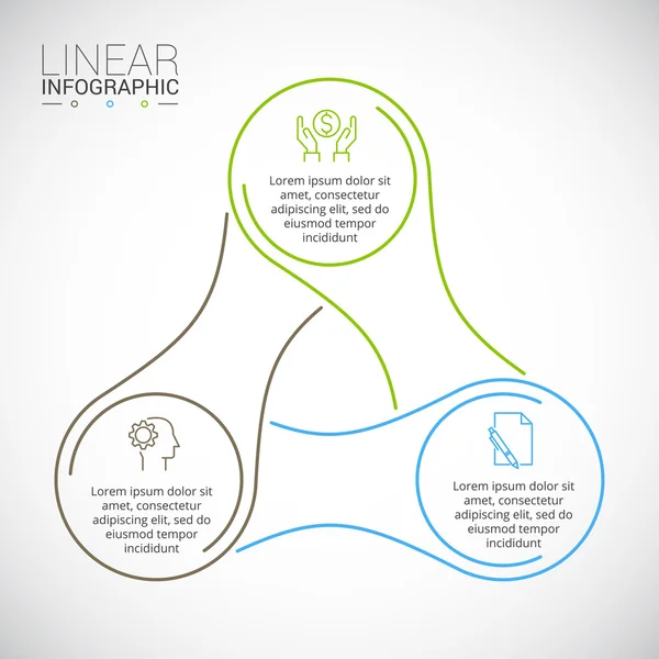 Elemento plano de linha fina para infográfico . —  Vetores de Stock