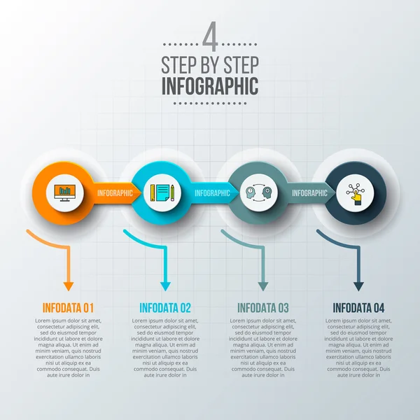 Modelo abstrato de opções de número de infográficos. — Vetor de Stock