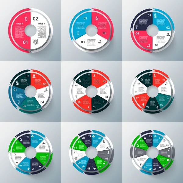 Vector cirkel infographic. — Stockvector