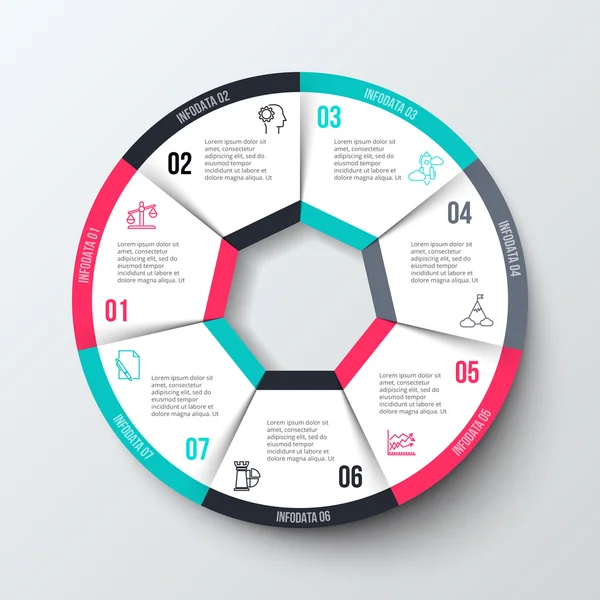 Modello di progettazione infografica vettoriale. — Vettoriale Stock