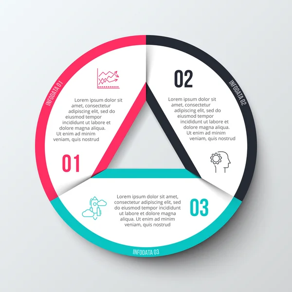 Plantilla de diseño de infografía vectorial . — Vector de stock