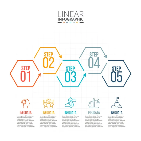 Șablon de opțiuni de numere infografice abstracte . — Vector de stoc