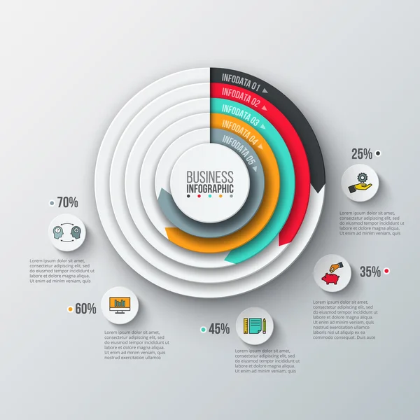 Vektorkreis-Infografik. — Stockvektor