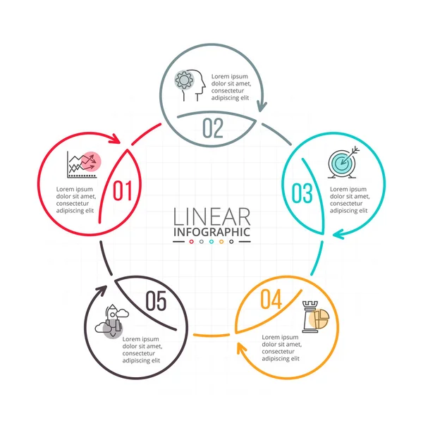 Element plat subțire pentru infografic . — Vector de stoc