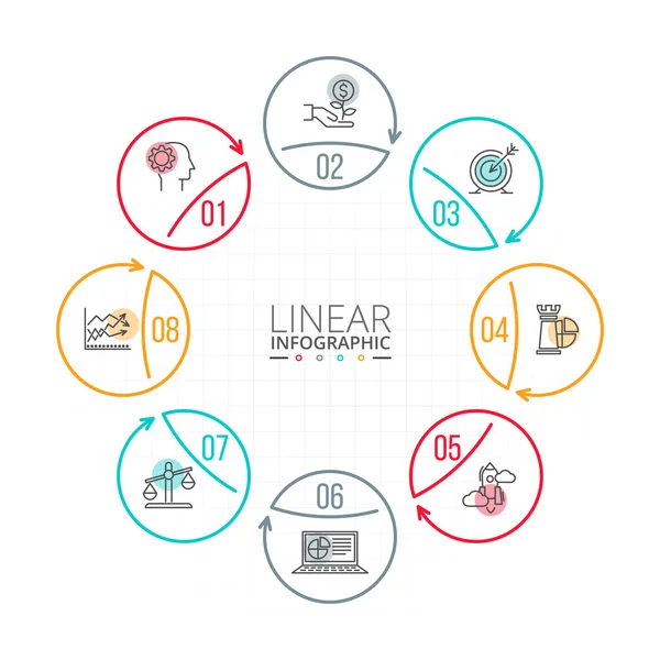 Tenká linie byt prvek pro infographic. — Stockový vektor