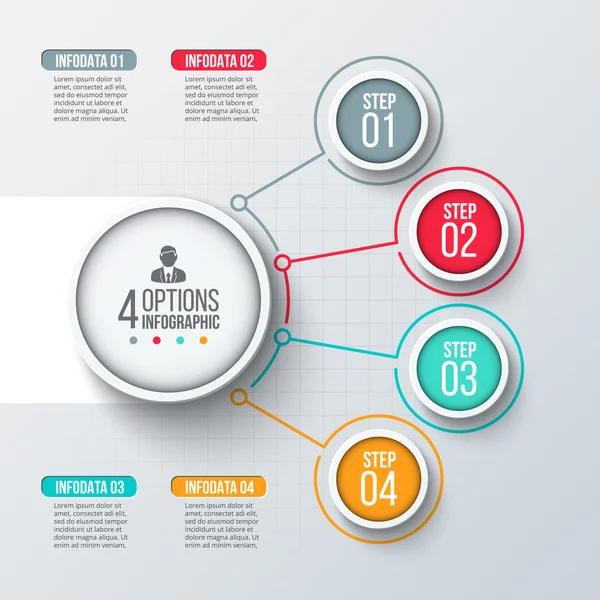 Modelo abstrato de opções de número de infográficos. — Vetor de Stock