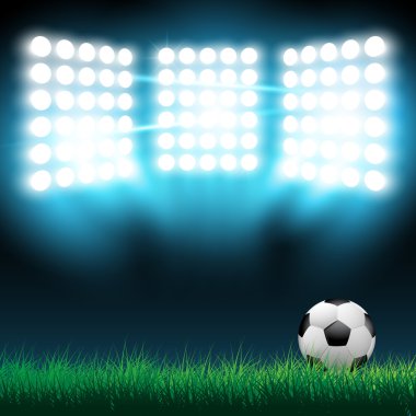 Çimlerin üzerinde futbol topu