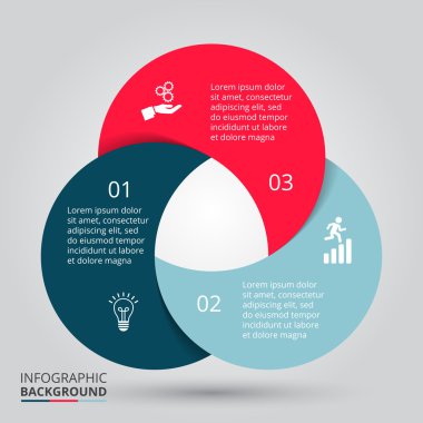 Infographic için vektör daire ögesi.