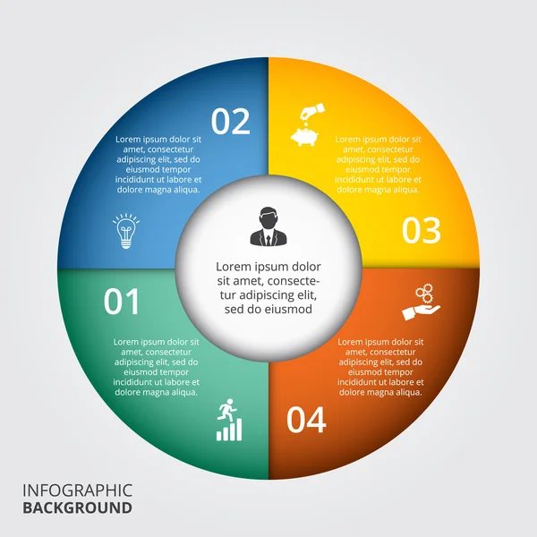 Elemento de círculo vetorial para infográfico . —  Vetores de Stock