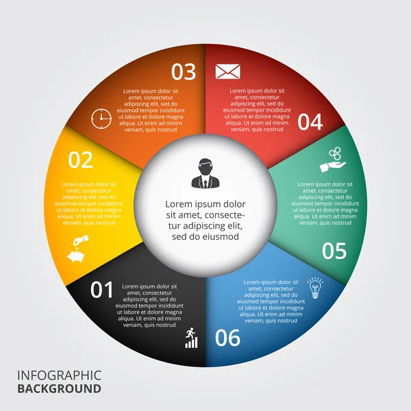 Wektor koło element infographic. — Wektor stockowy