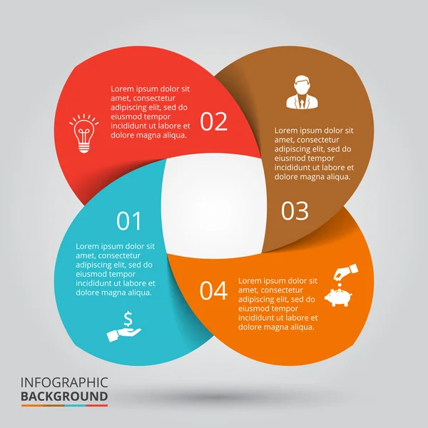 Infographic için vektör daire ögesi. — Stok Vektör