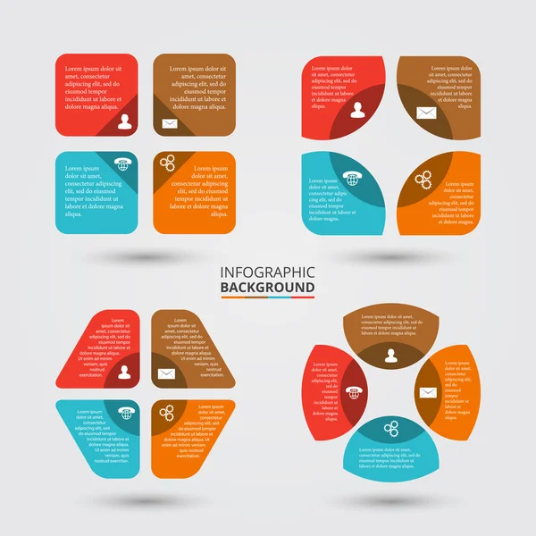 Elementos do círculo vetorial definidos para infográfico . —  Vetores de Stock