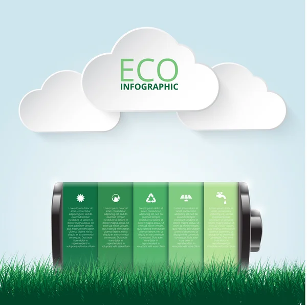 Vectorillustratie van eco infographic. — Stockvector