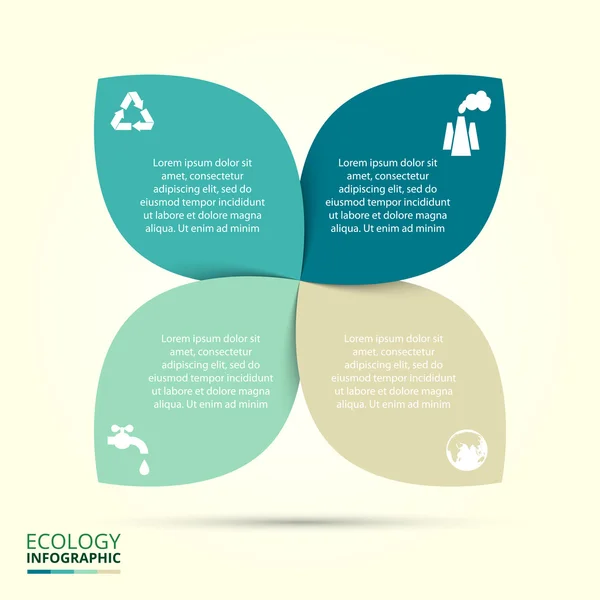 Φορέα infographic eco κύκλο. — Διανυσματικό Αρχείο