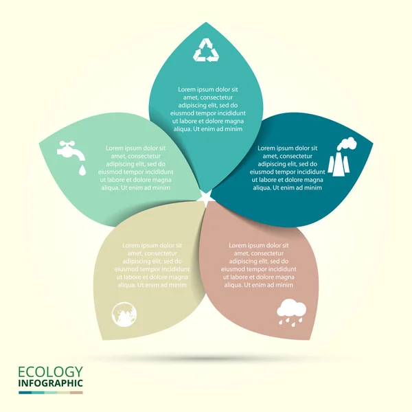 Vector circle eco infographic. — Stock Vector
