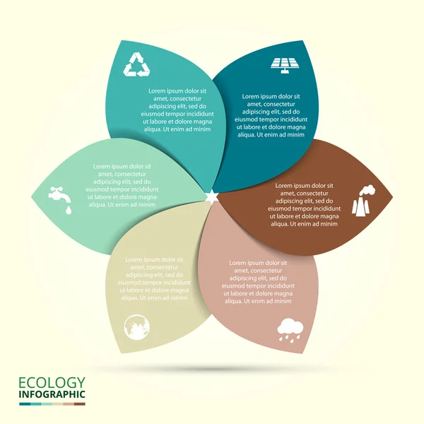 Vector cirkel eco infographic. — Stockvector