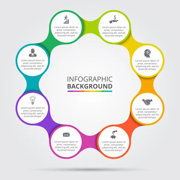 Vector circle element for infographic. — Stock Vector